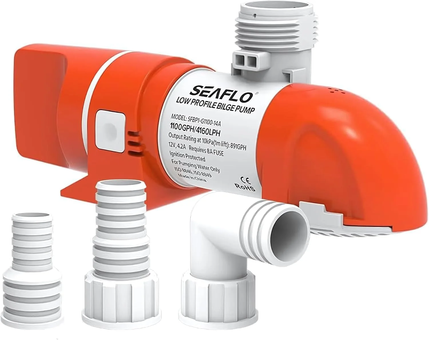 SEAFLO 14A Series 1100 GPH Automatic Low Profile Bilge Pump — 12V — main view