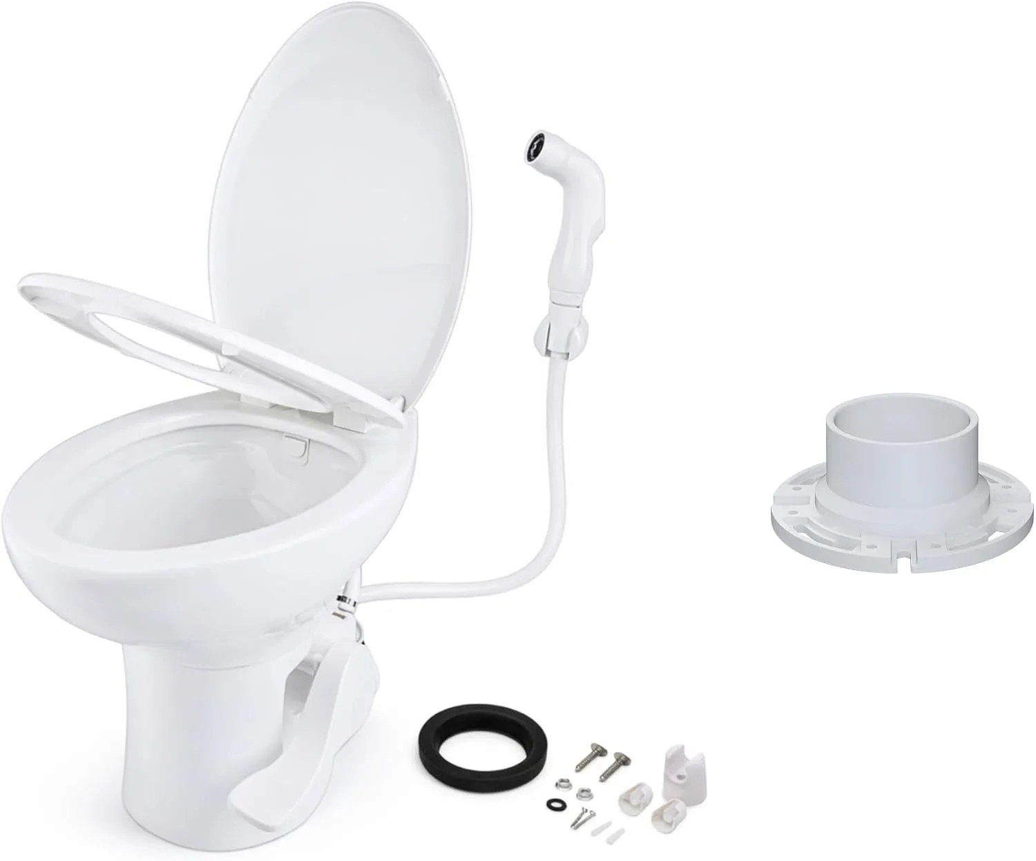 SEAFLO RV Toilet — White — main view